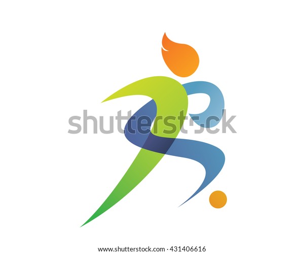 Modern Sports Logo\
- Soccer Silhouette\
Symbol