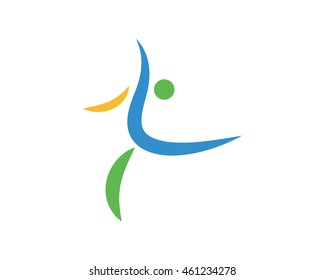 Modern Sports Logo Symbol - Gymnastic Artistic