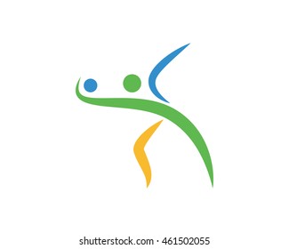 Modern Sports Logo Symbol - Shot Put Throw