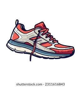 Modern sports shoe design healthy lifestyles icon isolated