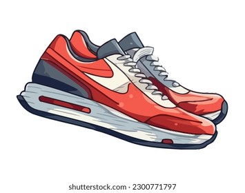 Icono vectorial de diseño de zapatos deportivos modernos aislado