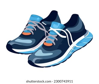 Modern sports shoe symbolizing healthy lifestyles icon isolated