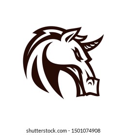 modern sports style unicorn vector mascot