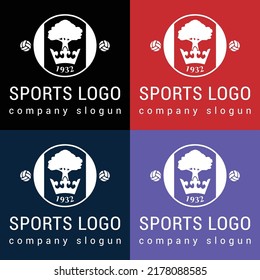 modern sports team, football, basketball club logo design.