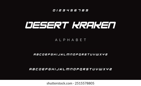 Modern Sports tech font typography. MINIMAL vector typeface for a company. Minimal gaming fonts for logo design.	