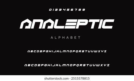 Modern Sports tech font typography. MINIMAL vector typeface for a company. Minimal gaming fonts for logo design.	