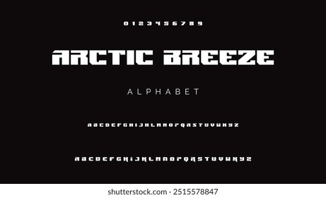 Modern Sports tech font typography. MINIMAL vector typeface for a company. Minimal gaming fonts for logo design.	