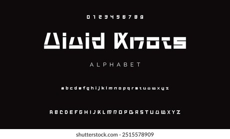 Modern Sports tech font typography. MINIMAL vector typeface for a company. Minimal gaming fonts for logo design.	