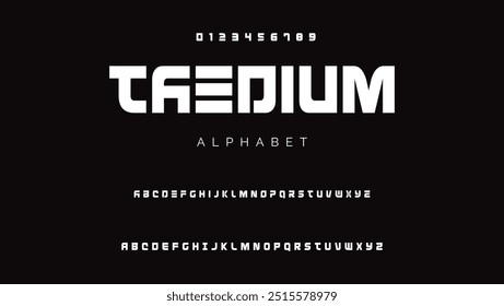 Modern Sports tech font typography. MINIMAL vector typeface for a company. Minimal gaming fonts for logo design.	