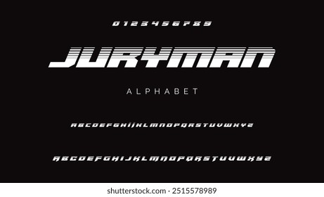 Modern Sports tech font typography. MINIMAL vector typeface for a company. Minimal gaming fonts for logo design.	