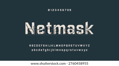 Modern Sports tech font typography. MINIMAL vector typeface for a company. Minimal gaming fonts for logo design.