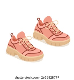 modern sports women's sneakers. comfortable footwear isolated on white background