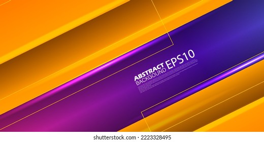 Modern sporty abstract gradient orange and purple background concept with line and shine . Eps10 vector