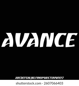 Modern sporty display font vector with alternate