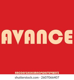 Modern sporty display font vector with alternate