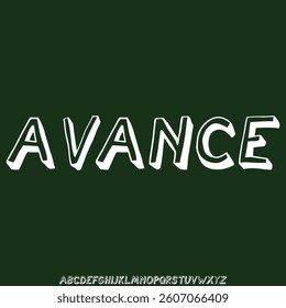 Modern sporty display font vector with alternate