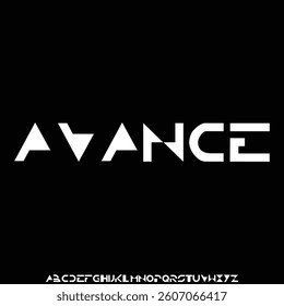 Modern sporty display font vector with alternate