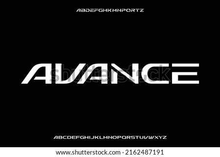 Modern sporty display font vector with alternate