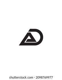Una letra inicial moderna y deportiva Diseño del logotipo A D, adecuado para jugadores o gafas para marca personal