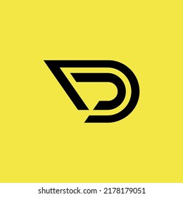 Modern And Sporty Letter D Logo. Masculine Letter D Logo