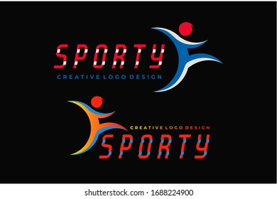 Modern Sporty and wellness logo design vector.