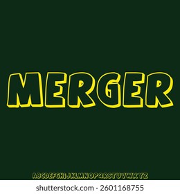 Modern sporty wide alphabet display font vector illustration