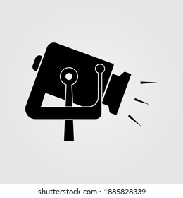 Modern spotlight icon. Studio lamp symbol. Web site page and mobile app design element.