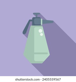 Modern spray bottle icon flat vector. Wash hand. Palm cleanse