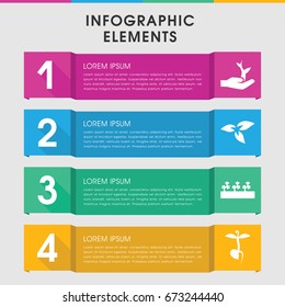 Modern sprout infographic template. infographic design with sprout icons includes plant. can be used for presentation, diagram, annual report, web design.