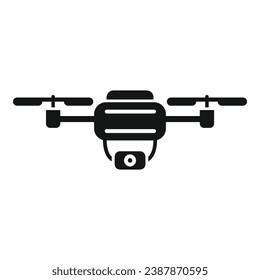 Modern spy drone icon simple vector. Aerial secure. Examination system