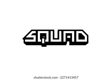 Modern squad logo design. positive, modern, minimalist, icon, Vector