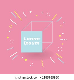 Modern square abstract background design. vector