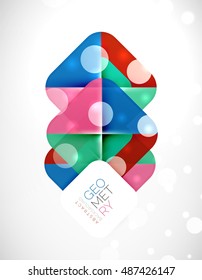 Modern square abstract background, vector color banner