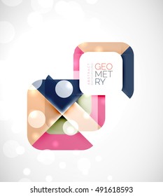 Modern square abstract background, vector color banner