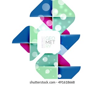 Modern square abstract background, vector color banner