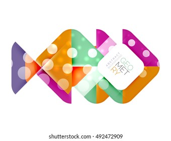 Modern square abstract background, vector color banner