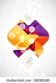 Modern square abstract background, vector color banner