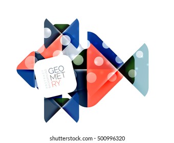 Fundo abstrato quadrado moderno, bandeira de cor vetorial