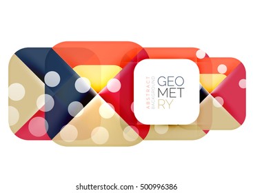 Modern square abstract background, vector color banner
