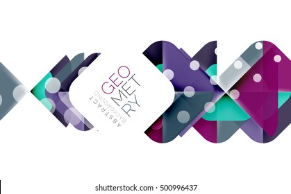 Modern square abstract background, vector color banner