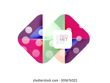Modern square abstract background, vector color banner