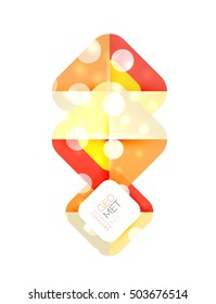 Modern square abstract background, vector color banner