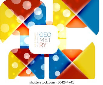 Modern square abstract background, vector color banner