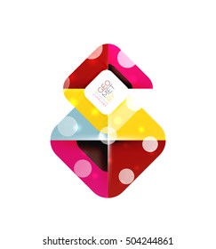 Modern square abstract background, vector color banner