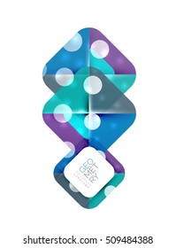 Modern square abstract background, vector color banner