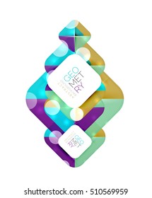 Modern square abstract background, vector color banner