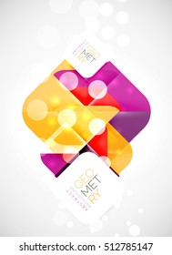 Modern square abstract background, vector color banner