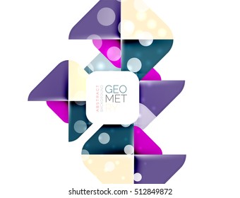 Modern square abstract background, vector color banner