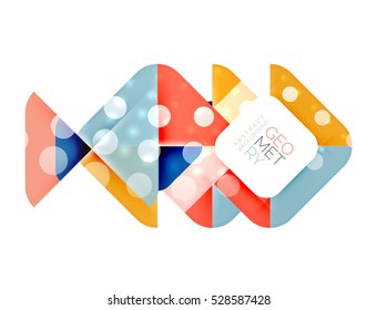 Modern square abstract background, vector color banner