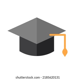 Modern square academic cap. Graduation cap icon. Vector.
